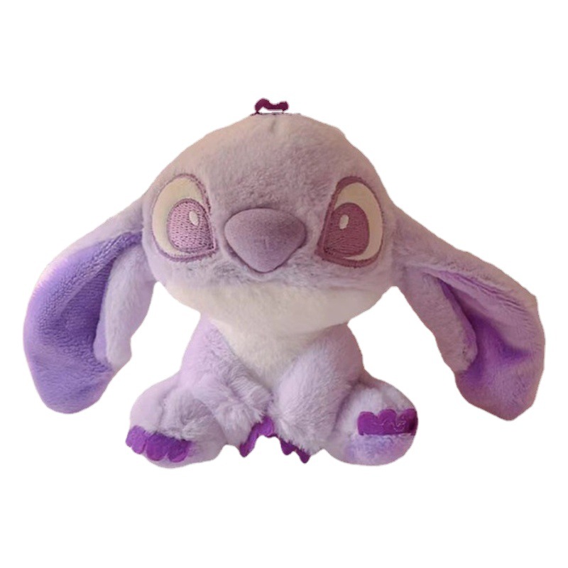 Tiktok estrella caliente bebé púrpura puntada felpa muñeca llavero colgante lindo de dibujos animados bolsa adornos