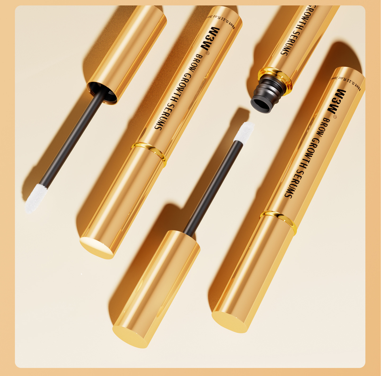 W3W Amazon Gold Tube Eyebrow Liquid is transparent, colorless, natural, slender and thick eyebrow liquid, cross-border makeup undefined