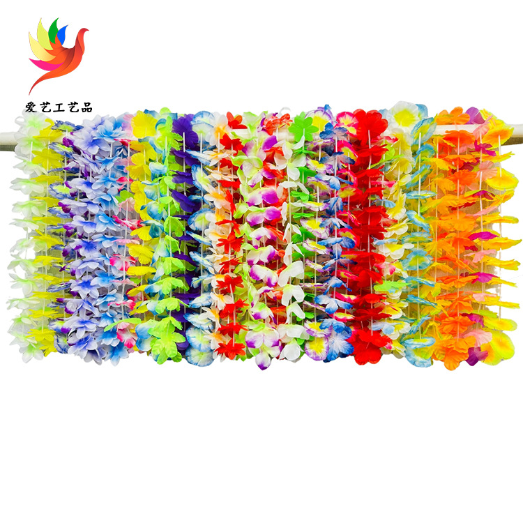 Poliéster tela de simulación pétalos guirlandas ceremonia de entrega de premios guirlandas coloridas festivales de baile guirlandas vestidos