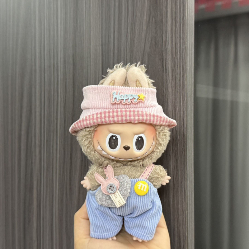 labubu坐坐派对娃衣一二代盲盒用Labubu娃衣拉布布衣服毛绒搪胶脸|undefined