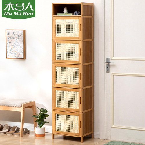 Shoe cabinet, home door shoe rack, simple storage artifact, space-saving, dust-proof multi-layer for dormitory rental housing