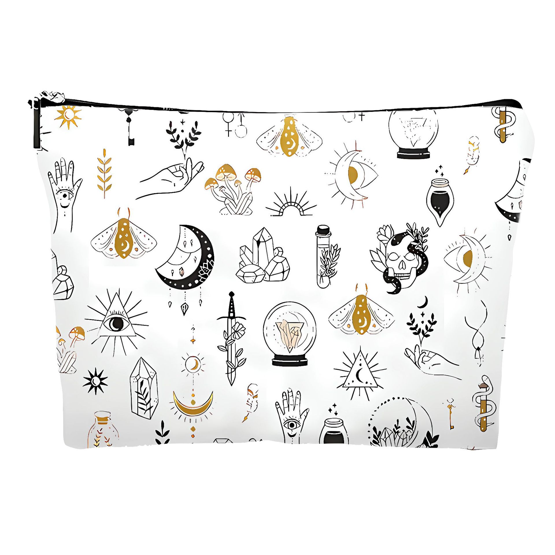 Nueva bolsa de maquillaje lino venta caliente tarot bolsa de maquillaje bohemia bolsa de mano bolsa de lavado bolsa de tela pequeña bolsa de almacenamiento