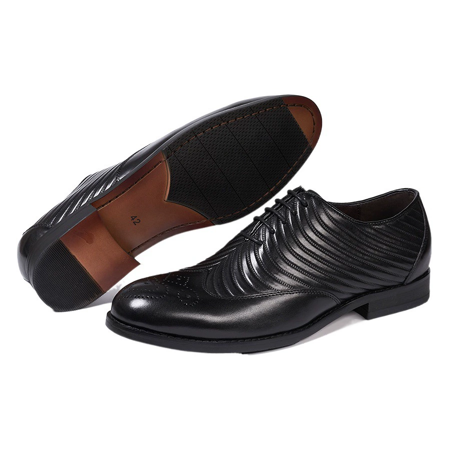 Мужские деловые повседневные кожаные туфли с тиснением Оксфордские туфли