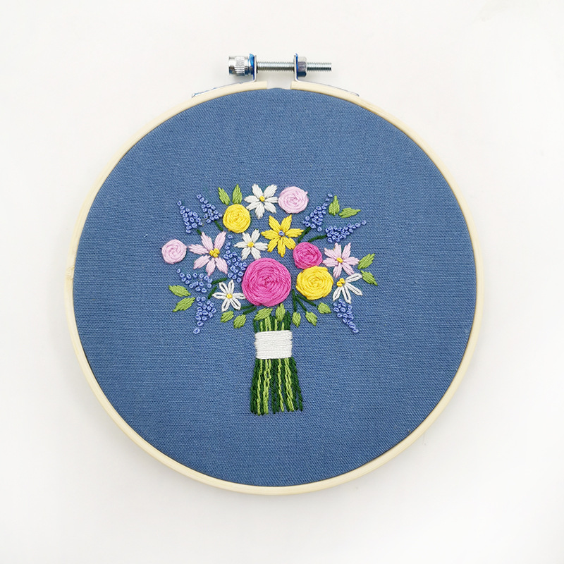 Fábrica al por mayor bordado DIY hecho a mano material paquete matar tiempo principiante creativo tela pequeña pintura