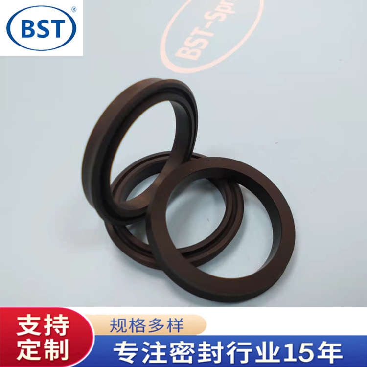 耐高温 NBR FKM氟橡胶 U Y型圈MYA气动耐腐蚀 气缸轴孔双用密封圈
