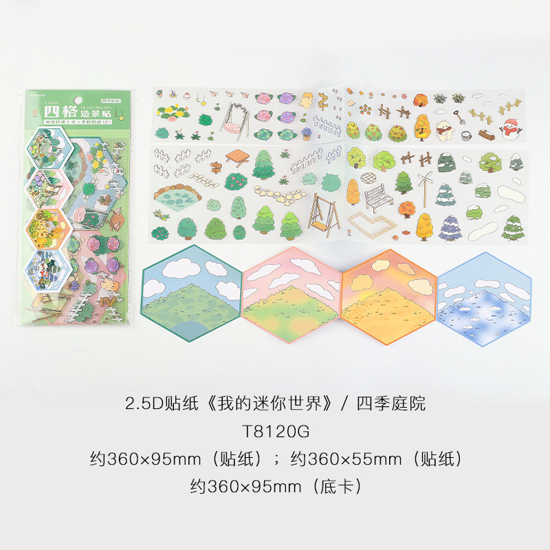 Letter's Lovers 2.5D Stereo House Sticker My Mini World Hand Cart Material DIY Fun Sticker