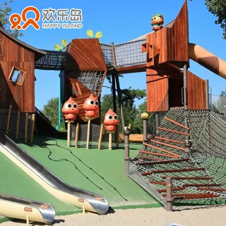 公园木制游乐设备景区亲子乐园不锈钢组合滑梯规划设计厂家定做