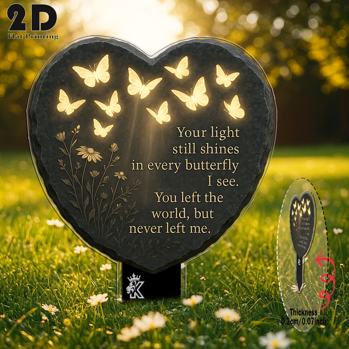 跨境亚马逊绿色森林2D平面亚克力花园花盆装饰品地插