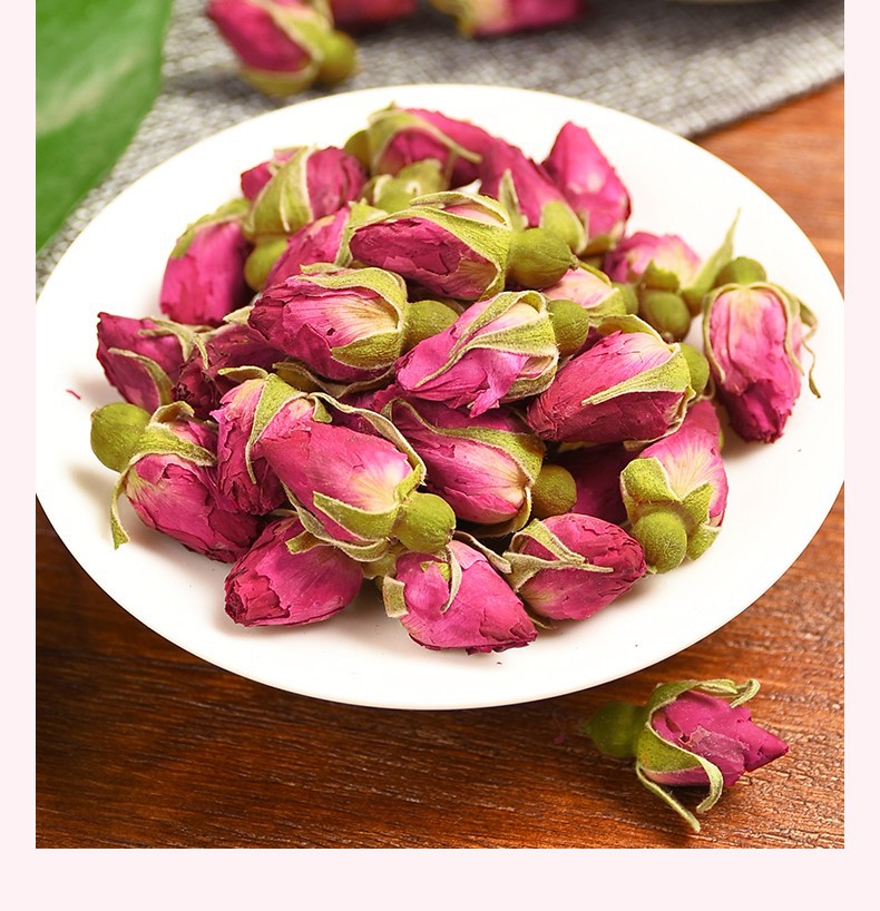 Dried Rose Bud Tea Mei Gui Hua Loose Herbal Flower Tea for Brewing 500g in use