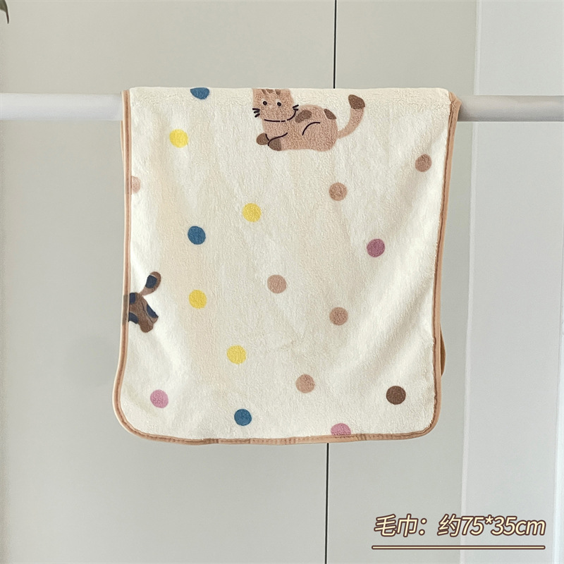 Ins nuevo lindo gatito toallas de baño para mujeres con absorción de agua rápida no puede secar el cabello de los estudiantes grueso toalla grande sombrero de cabello seco