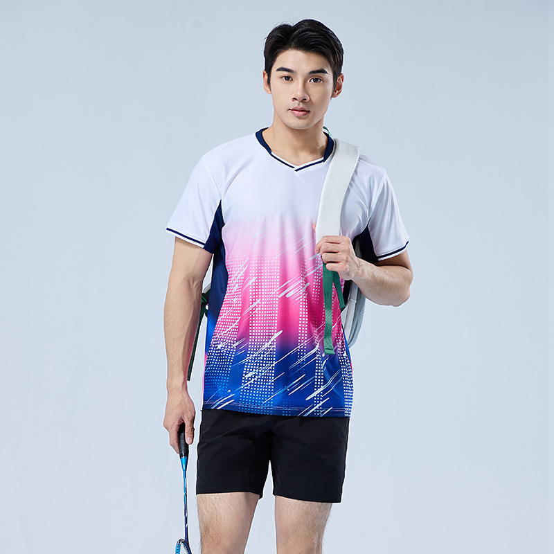 Nuevos trajes deportivos de bádminton se pueden imprimir ropa de entrenamiento ropa de voleibol de aire secado rápido ping-pong 1503