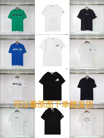 New Flocked Mon Full-Print Cler Mouth Velcro Short-Sleeved Men's and Women's T-Shirt Tops for Couples