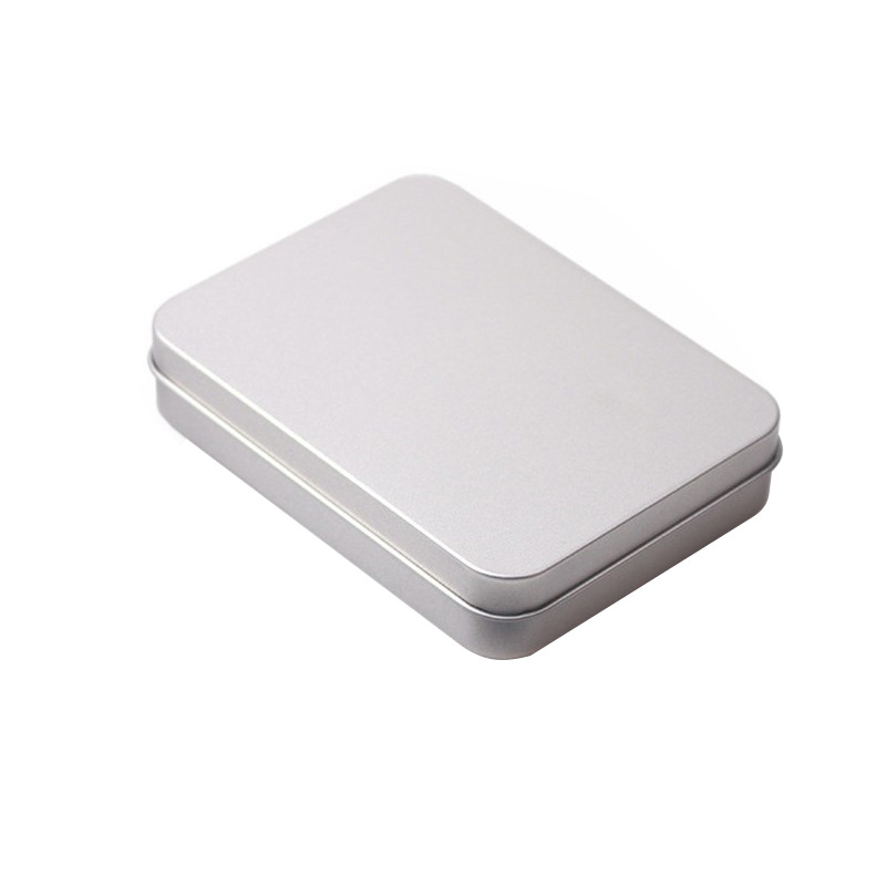 Caja de hierro en stock embalaje caja vacía caja de hojalata rectangular Ventana de PVC multi-tamaño caramelo U-placa caja imprimible logotipo