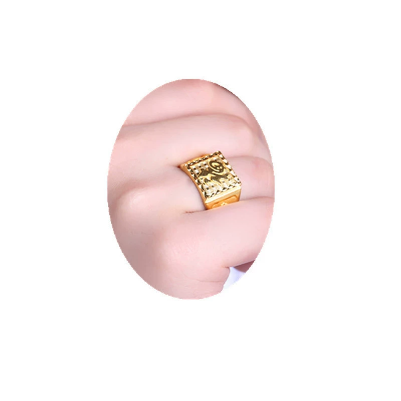 Brass ring, 24 carat