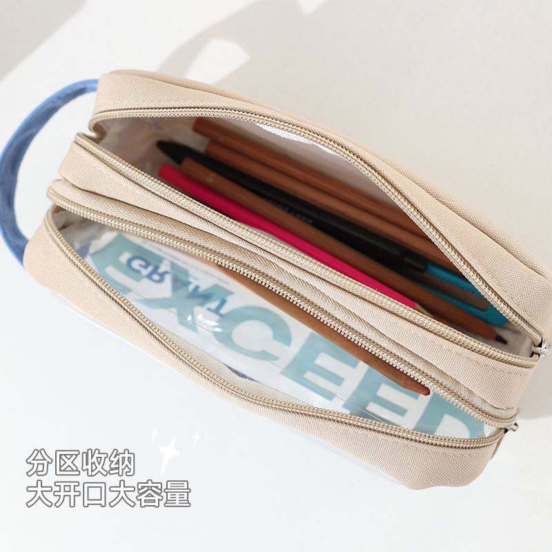 文具笔袋大容量翻盖高颜值ins学生铅笔盒初高中生小众男女文具盒|undefined