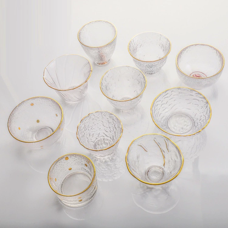 Японский стиль Золотой Край молоток узор Саке чашка Слива бокал для вина фруктовый бокал для вина маленькая чашка рисовое вино чашка ручная роспись чайная чашка