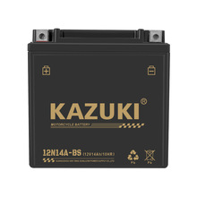 KAZUKI三轮摩托车干电瓶12v14a免维护蓄电瓶水泵农机干式蓄电池