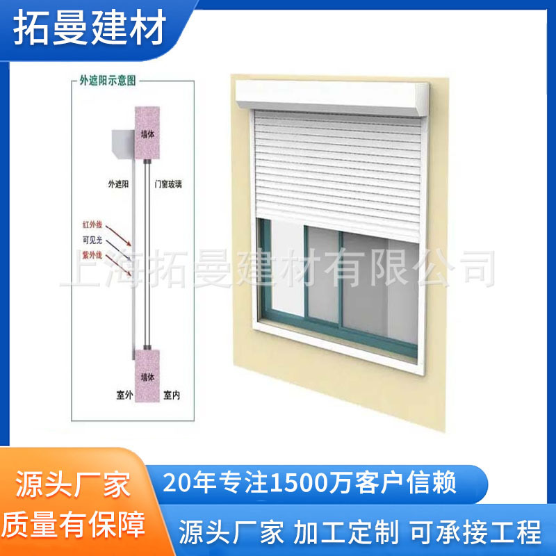 Processing and producing aluminum alloy window aluminum alloy shutter electric shutter window workshop automatic lifting shutter window