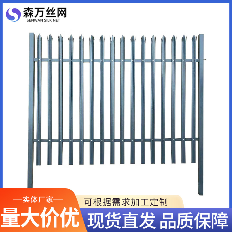 Barandilla de hierro forjado construcción de ingeniería villa comunitaria al aire libre decoración de seguridad barandilla de aislamiento galvanizado en caliente red de valla europea