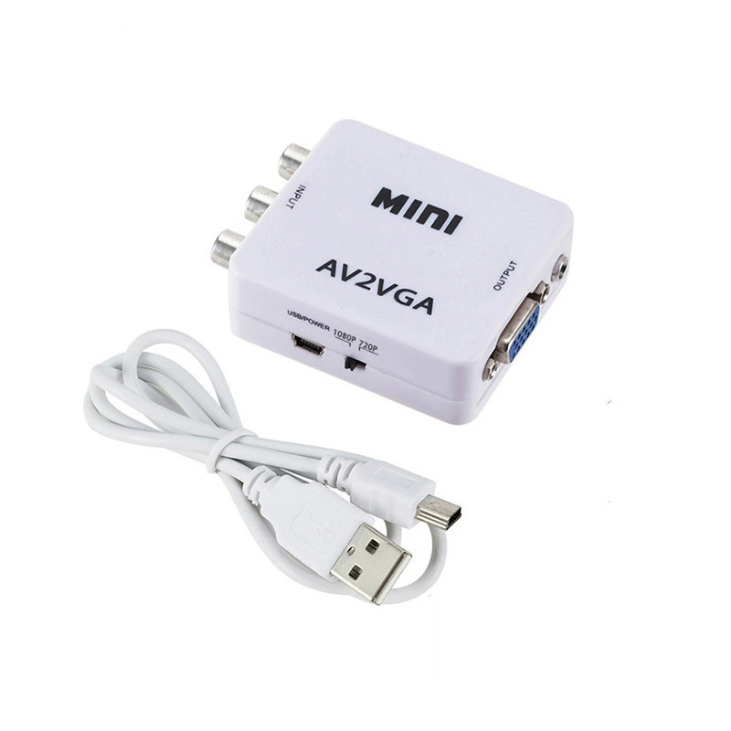 UEDHSEN Мини AV в VGA преобразователь av в vga HD конвертер AV2VGA поддерживает 1080P
