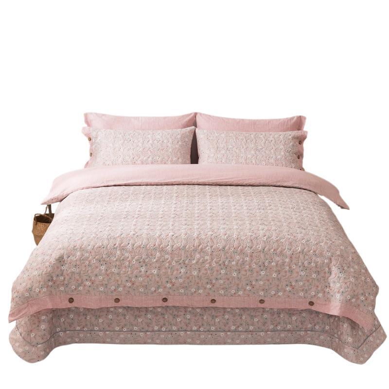 Cubierta de cama de algodón de cuatro piezas, cubierta de colchón de cuatro piezas