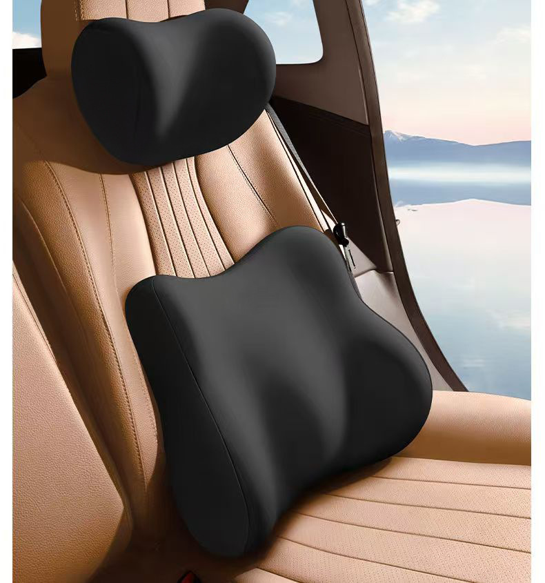 Cross-Border Foreign Trade Car Headrest, Neck Pillow, Lumbar Support, Car Lumbar Cushion, Lumbar Support, Memory Foam Seat Cushion