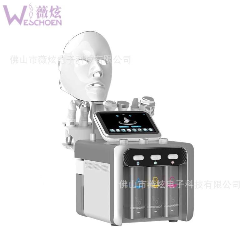 WS08氢氧清洁面部小气泡美容仪导入喷氧 光氧活肤