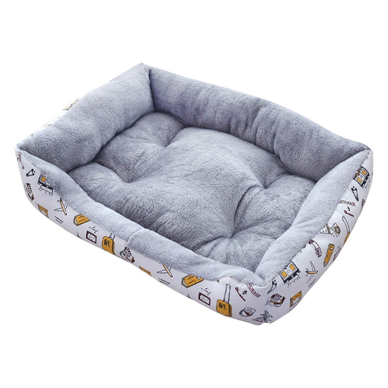 Suministros para mascotas al por mayor extra grande perrera cálida nido rectangular de terciopelo Ártico nido de gato nido de mascota universal nido mediano y grande