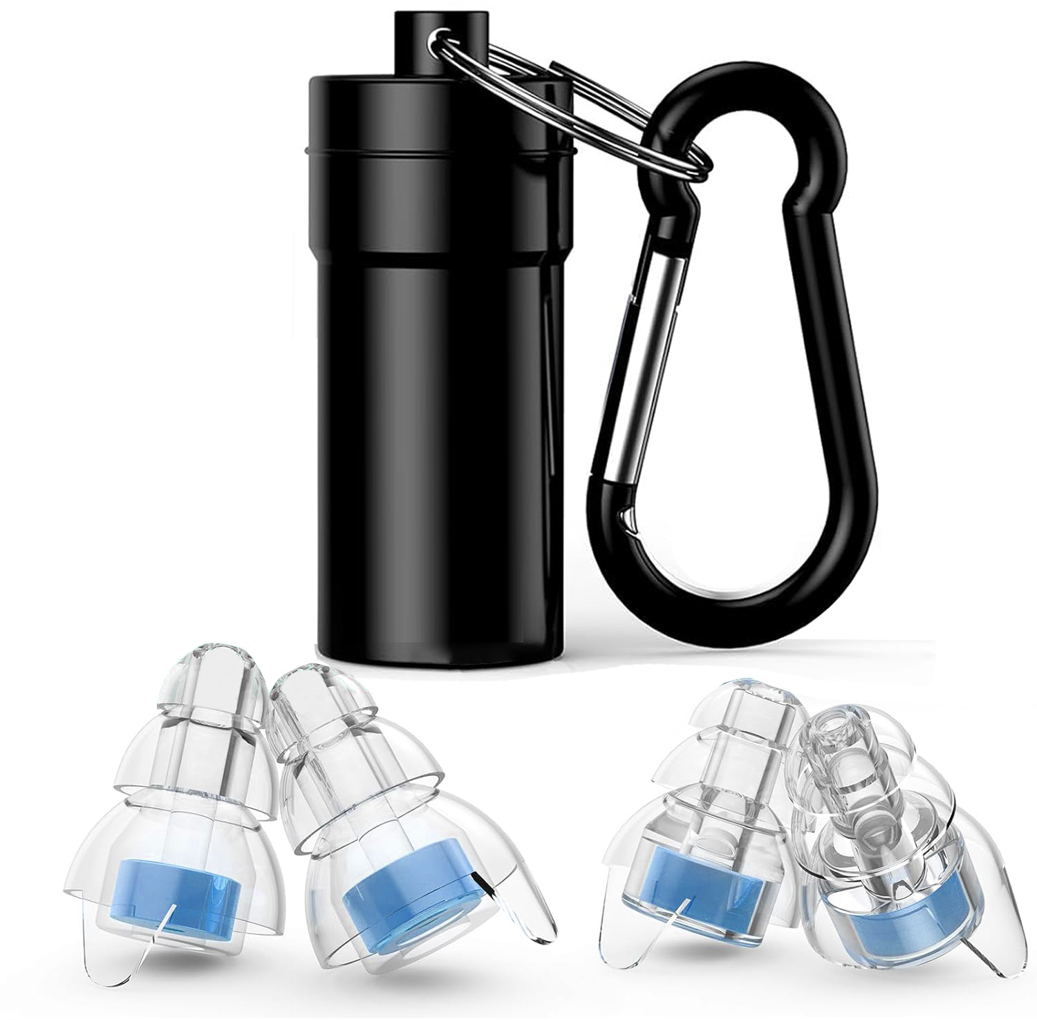 파란색 귀마개 2쌍 + 검정색 알루미늄 병