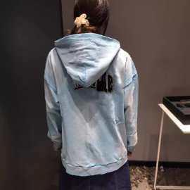 《毒家现货》正确版本BL家刺绣泥染做旧连帽拉链开衫男女同款卫衣