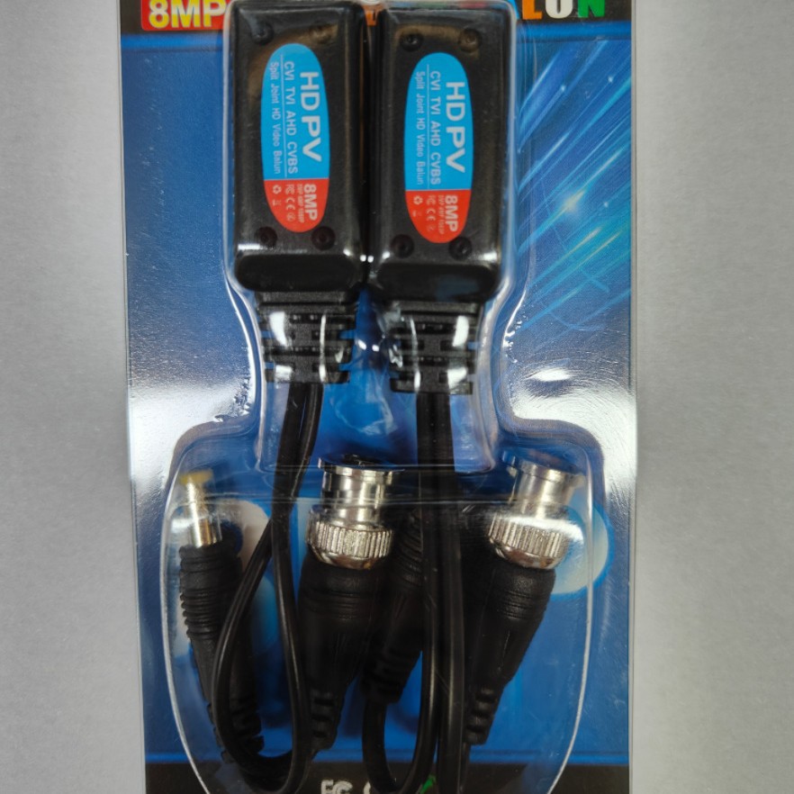 1080P/800万像素视频监控无源二合一视频双绞线传输器500PV