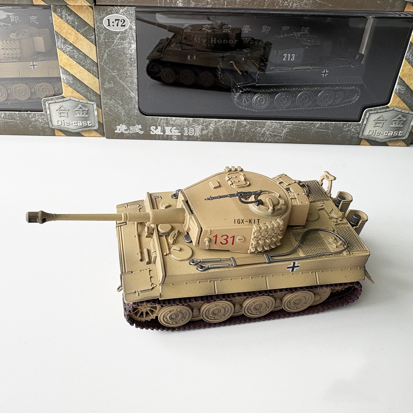1/72 German Tiger Tank Finished Model Alloy Artificial Finished Military Static Model Ornaments Collection Glue-Free