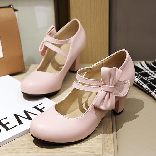 Women's 40-48 Size Ultra-High Heel Ankle Boots New Spring and Autumn Mary Jane Shoes