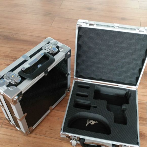 出售黑色真铝皮铝合金工具箱 喷码机打标机仪器包装设备铝箱