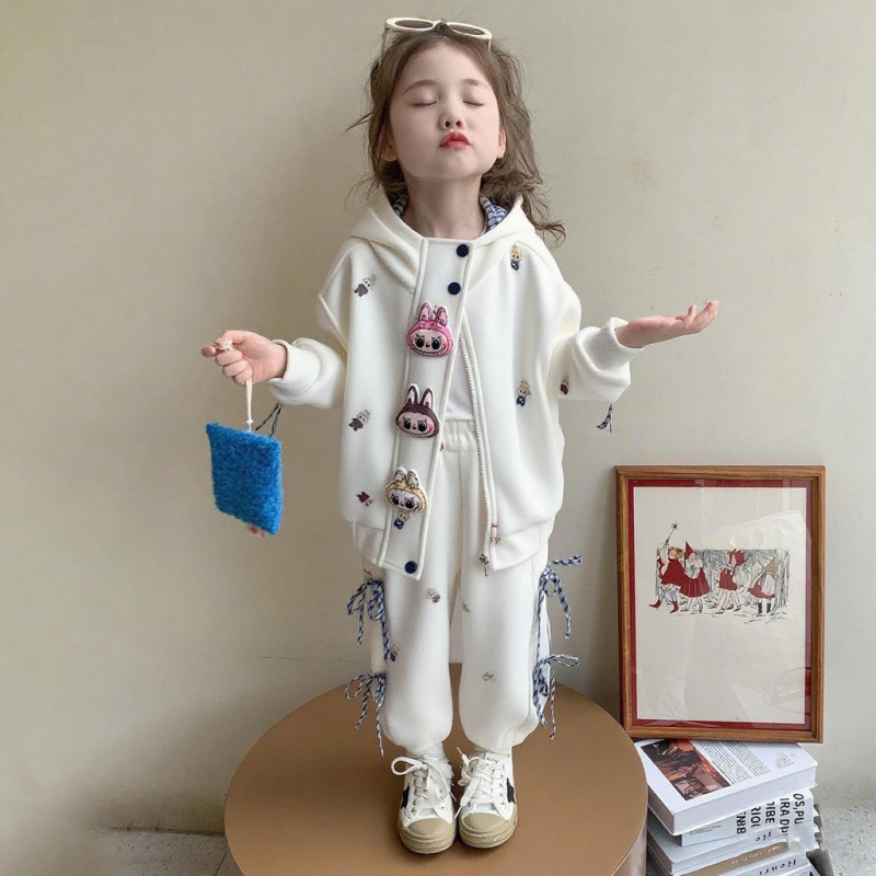 女童蝴蝶结休闲装秋季2025新款女宝宝卡通春秋套装儿童洋气两件|undefined