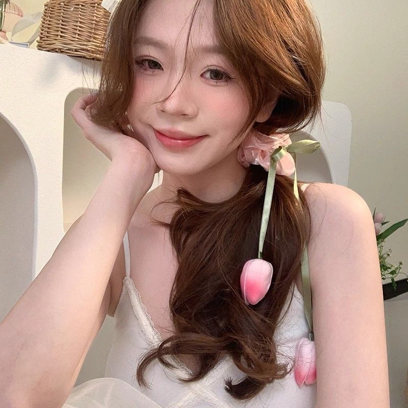 15g Weight Sweet Women's Flower Tulips Hair Tie