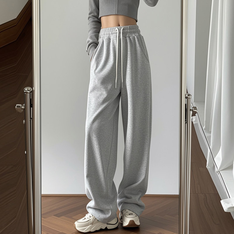 Sports Pants Men's and Women's Same Style Spring and Autumn 2024 New American Straight Drawstring Loose Casual Pants Sports Pants Men's and Women's Same Style Spring and Autumn 2024 New American Straight Drawstring Loose Casual Pants