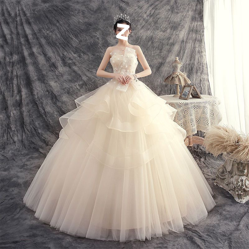 Wedding Dress Bride 2025 New Pregnant Women French Simple Elegant Petite Princess Style Tube Top Light Main Dress