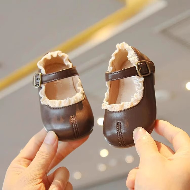 2025 New Spring and Autum Baby Girl's Small Leather Shoes 1 to 2 Years Old Princess Non-Slip Soft Bottom Baby Toddler Shoes
