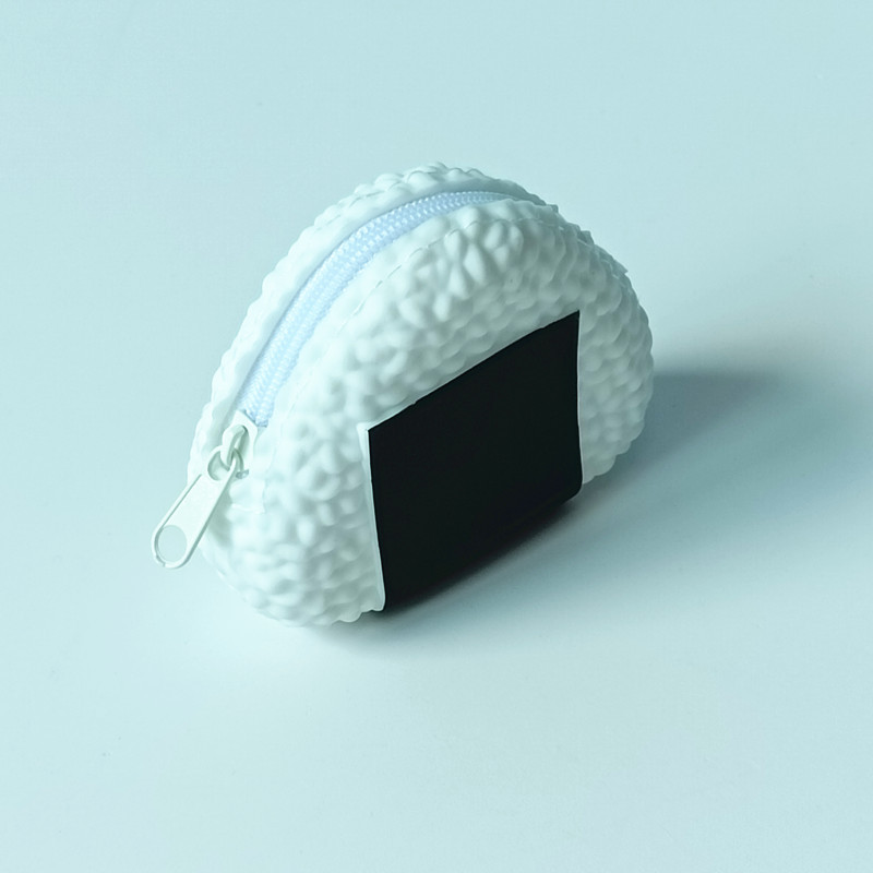 Creativa nueva bolsa de silicona simulación de sushi bolsa de almacenamiento de partículas convexas puede imprimir logotipo de piedra bolsa de cambio de silicona
