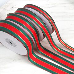 クロスボーダークリスマス新年赤緑包装リボンプレゼントリボンポリエステルケーキ箱花リボン
