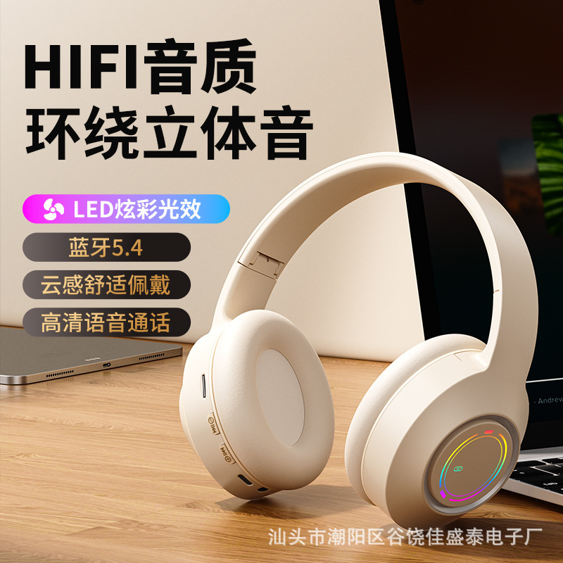 Cross-Border M3 New Model Luminous Wireless Bluetooth Headphones, Head-Mounted Bluetooth Headphones with Heavy Bass and Long Battery Life, Factory Wholesale Cross-Border M3 New Model Luminous Wireless Bluetooth Headphones, Head-Mounted Bluetooth Headphones with Heavy Bass and Long Battery Life, Factory Wholesale
