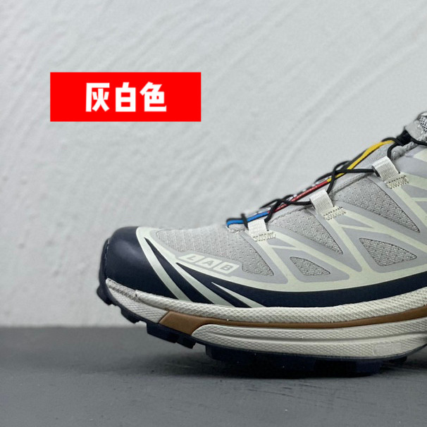 户外机能鞋XT6男鞋现货冰川白灰色运动跑步鞋徒步鞋登山越野跑鞋|undefined