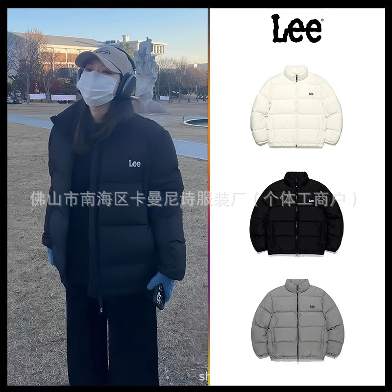 Корейский модный бренд Lee с воротником пуховик классический мелкая белая утка пуховик для мужчин и женщин