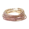 9 light purple diamond bracelet (gold -plated)