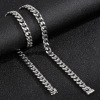 Minimalistic chain hip-hop style stainless steel, necklace, Japanese and Korean, 10mm