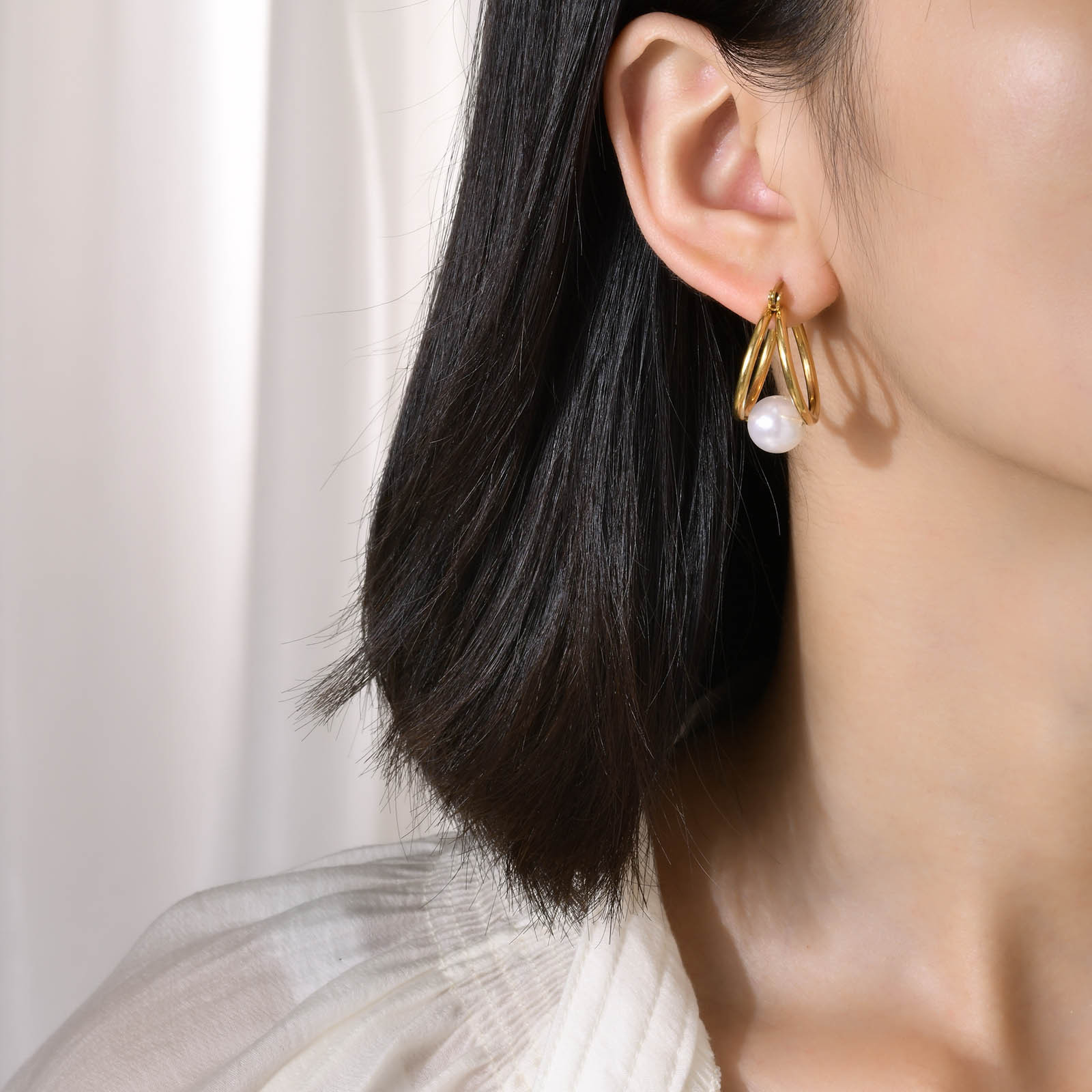 Geometric Pattern Women'S Gender 1 Pair Retro Geometric Plating 201 Stainless Steel Gold Plated Stainless Steel Earrings