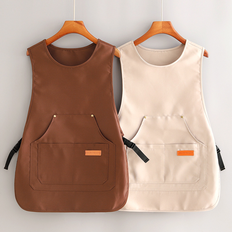 Simple Waistcoat Fashion Tooling Vest Cooking Apron Kitchen Household Waist Men's and Women's Adult Work Clothes