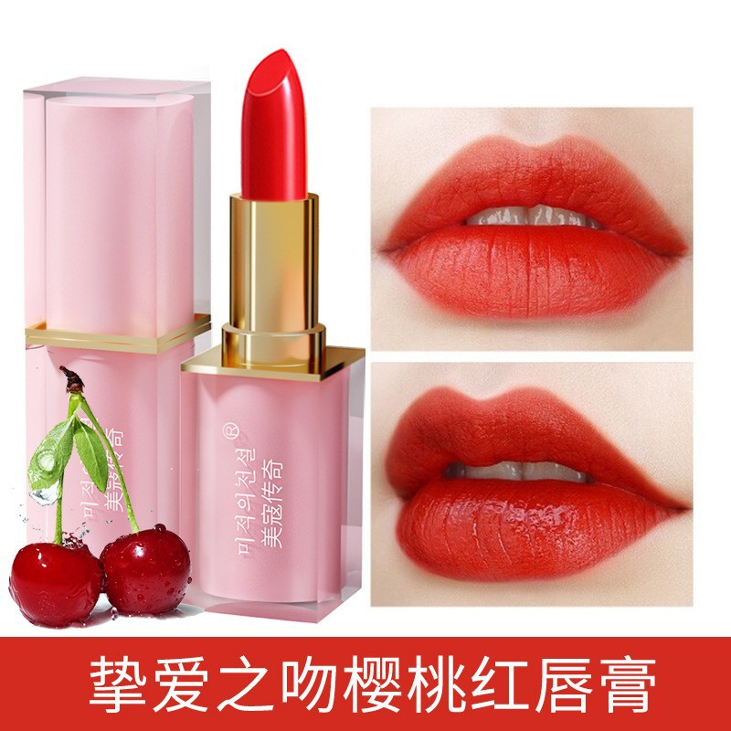 파우더 튜브 립스틱 # 레드 체리 컬러