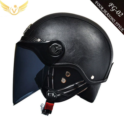 Half Helmet, Winter Warm and – Motosiklet kaskı (dəbilqə) - black-long-tea-mirror